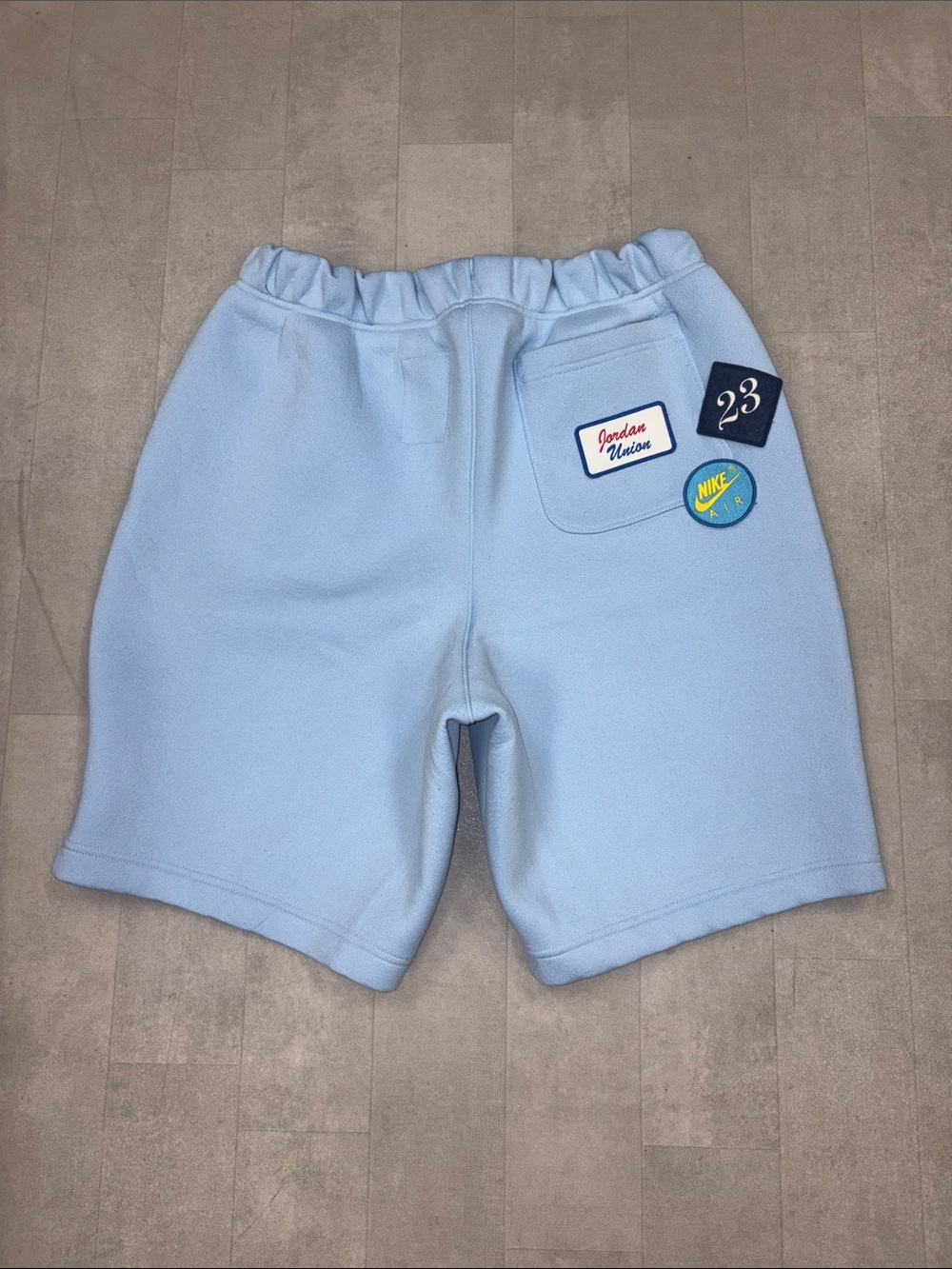UNION x JORDAN NIKE LEISURE SHORTS Psychic Blue Size Large